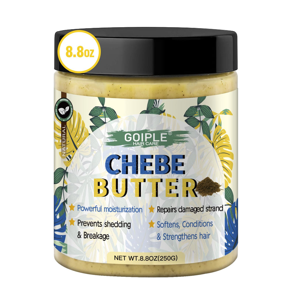 WOZUTUNT Chebe Butter bottle pour shows easy application and root-to-tip nourishment