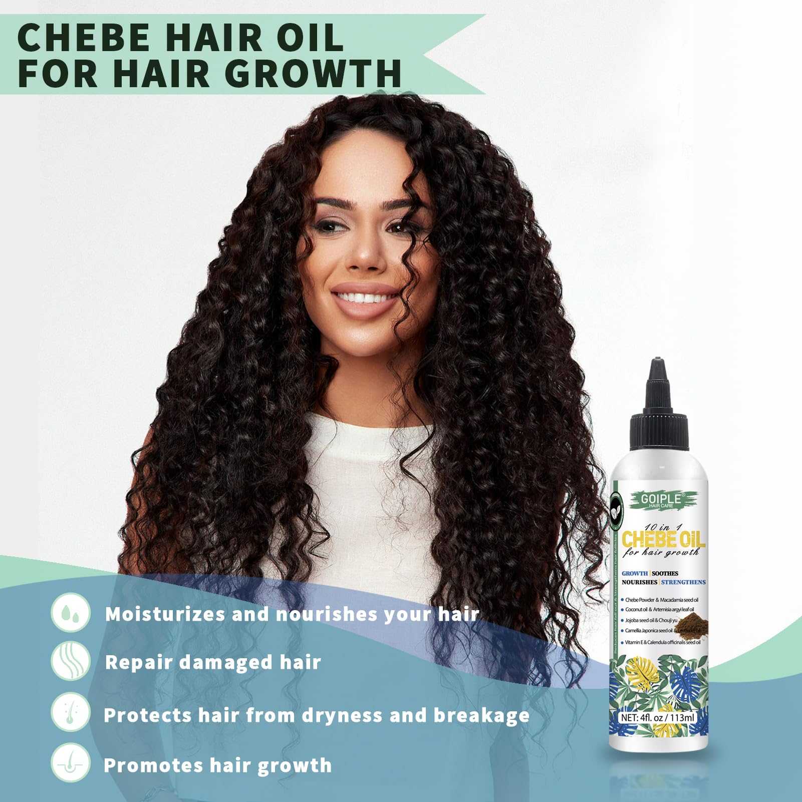 Jojoba oil in WOZUTUNT Chebe Oil helps soften hair.