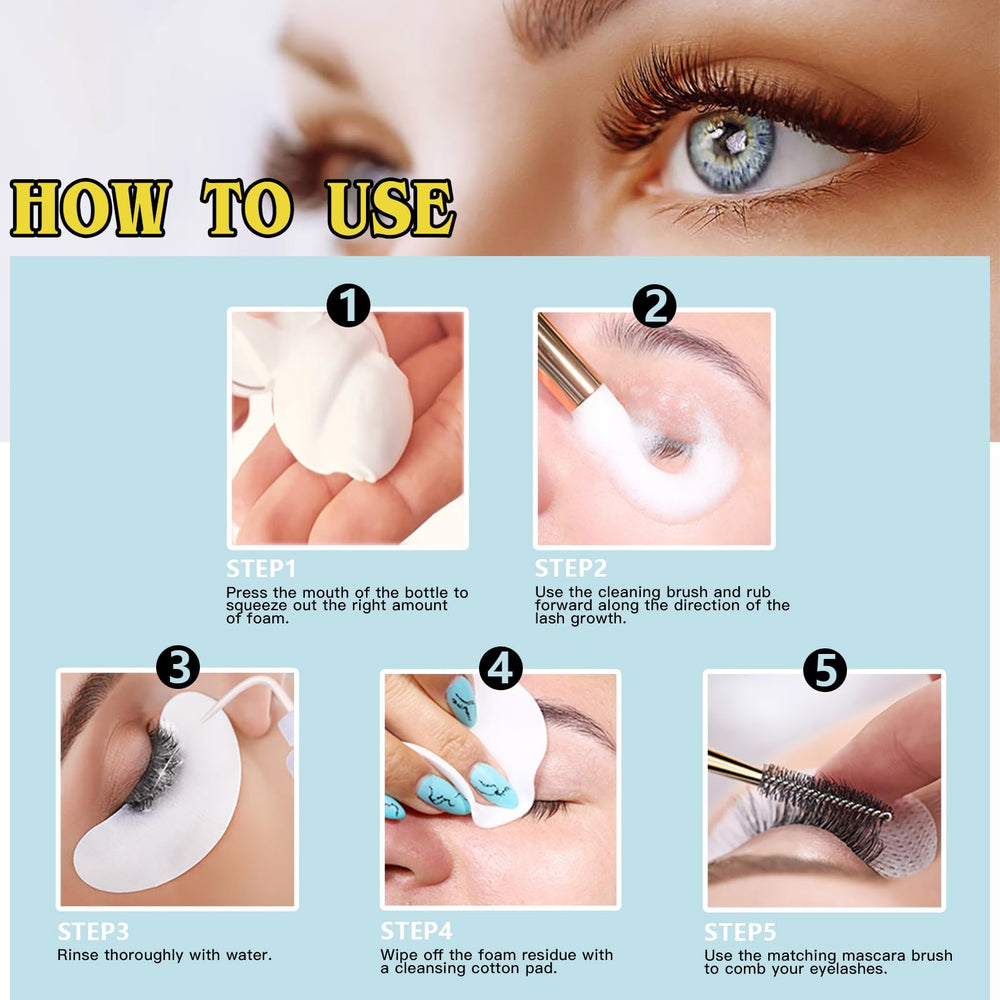 WOZUTUNT desmaquillante pestanas extensions cuidado suave para pestañas sensibles