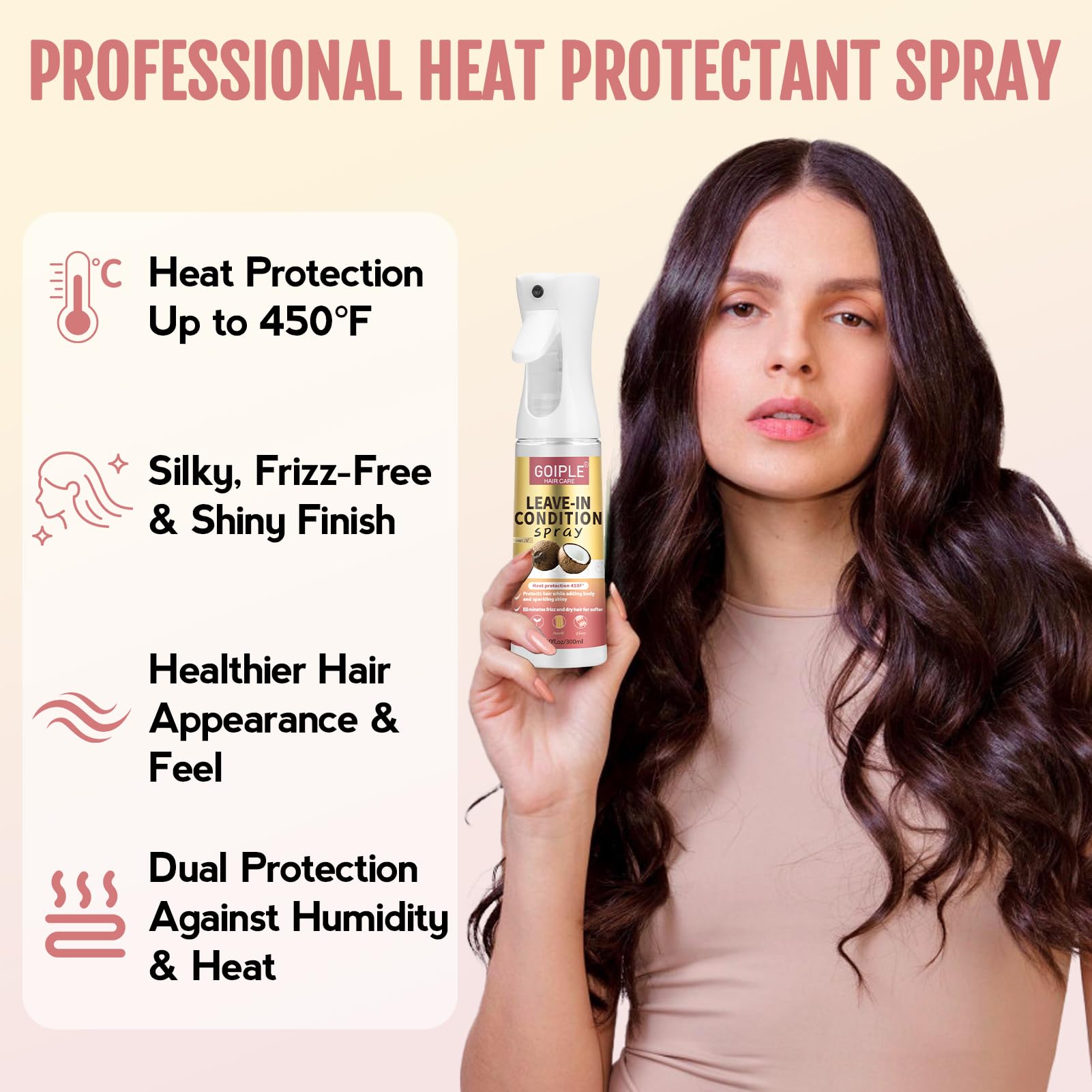 WOZUTUNT protección térmica para secado, resultado sedoso y sin frizz