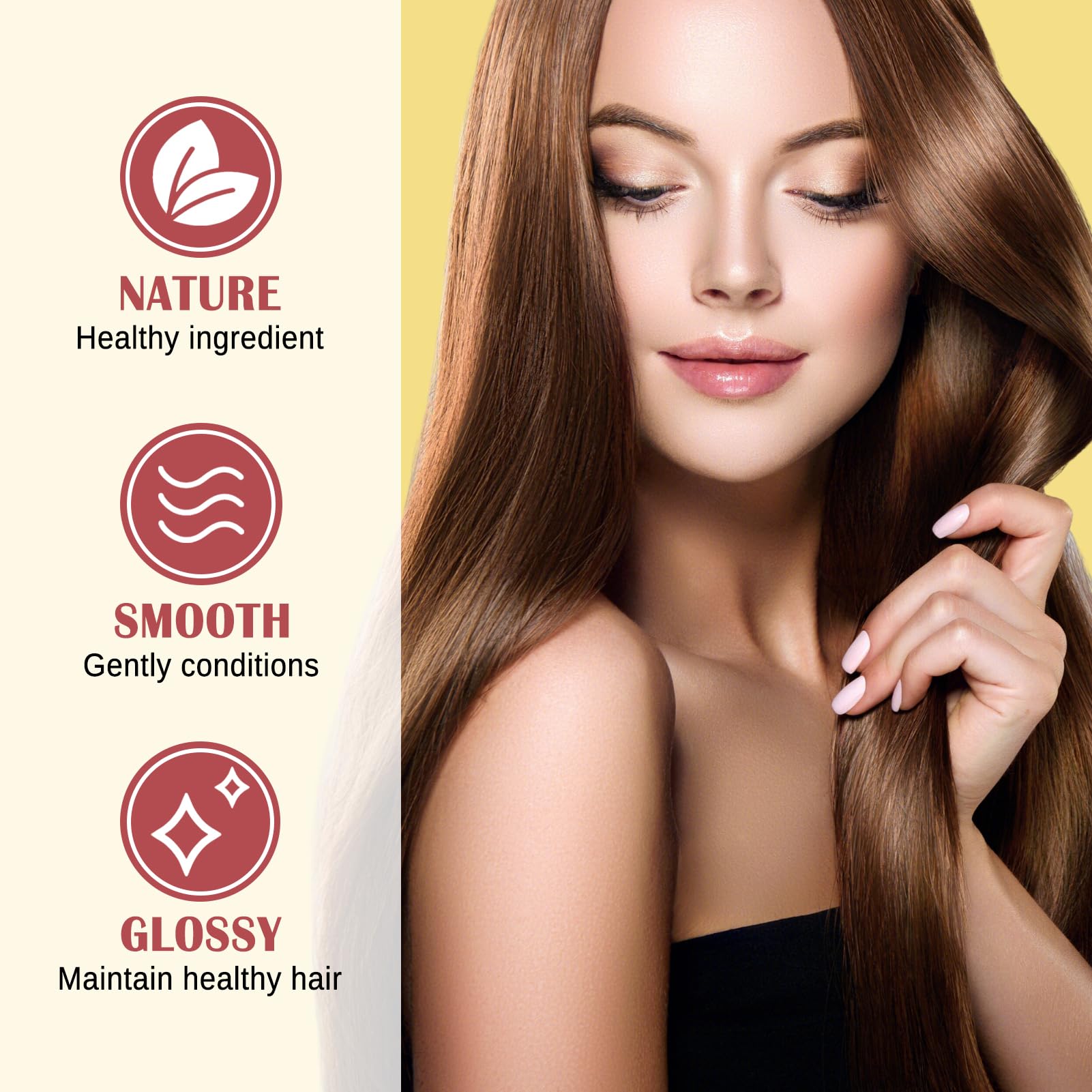 WOZUTUNT spray brillo natural cabello: aporta brillo natural sin grasa.