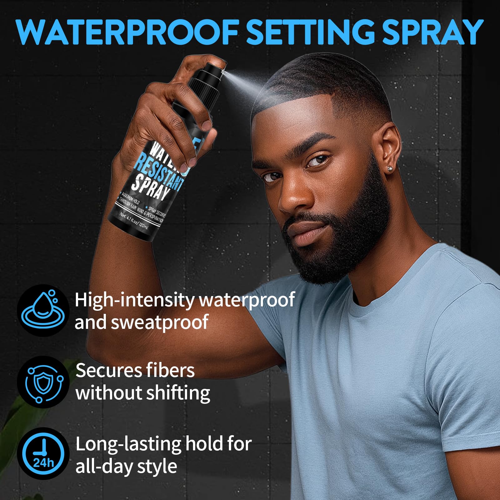 WOZUTUNT spray para hombres facilita aplicación uniforme y secado rápido.