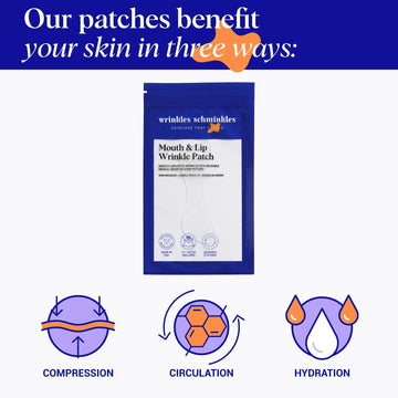 Aplicación nocturna de Wrinkles Schminkles para labios con adherencia suave y cómoda.