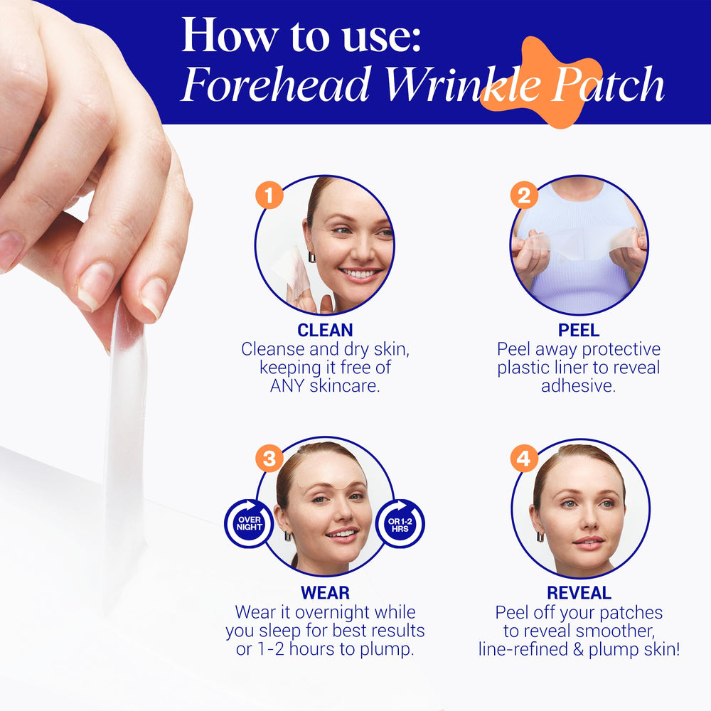 Parche Wrinkles Schminkles para frente, aplicación rápida y fácil sin productos extra.
