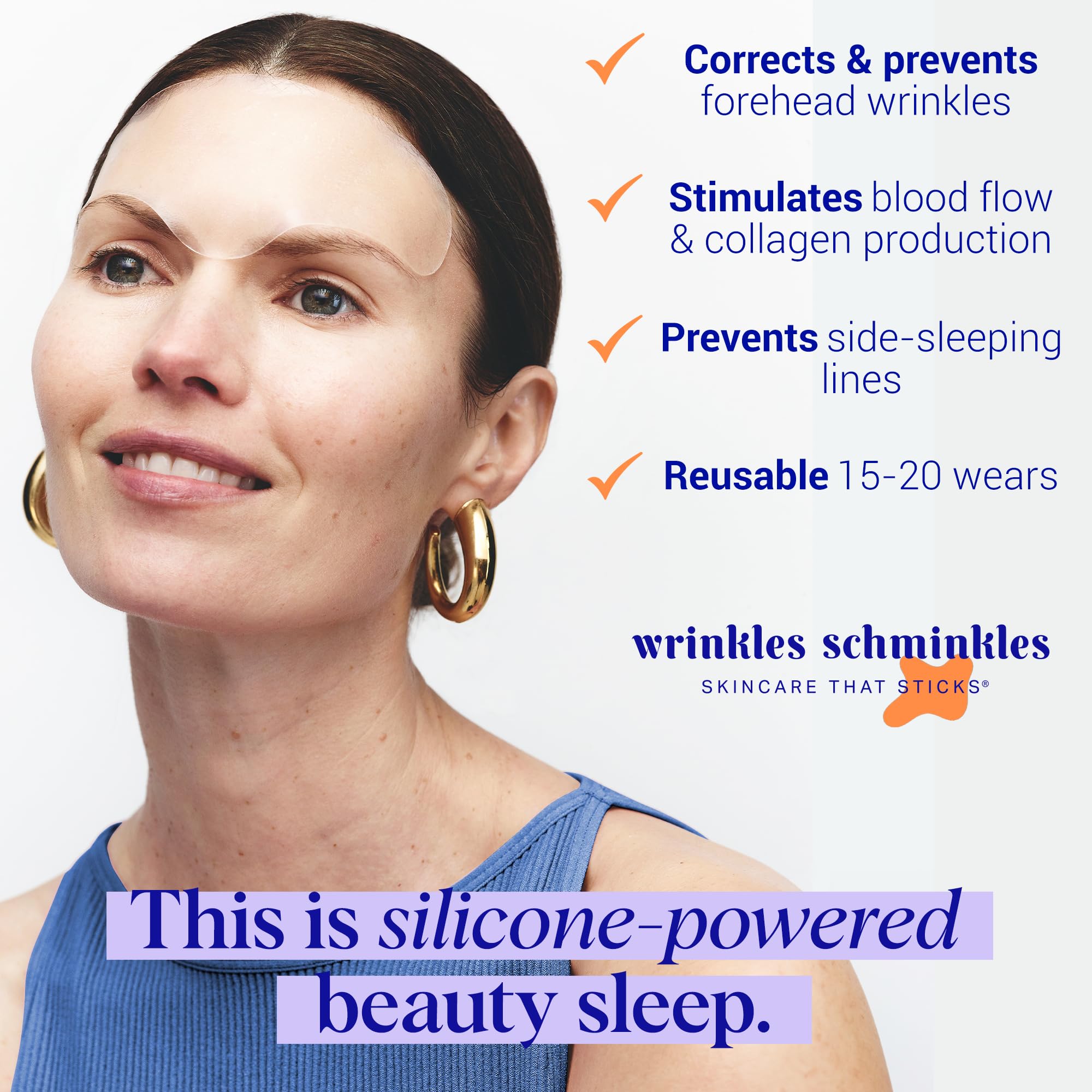 Paquete Wrinkles Schminkles de 2 unidades para uso nocturno en la frente.