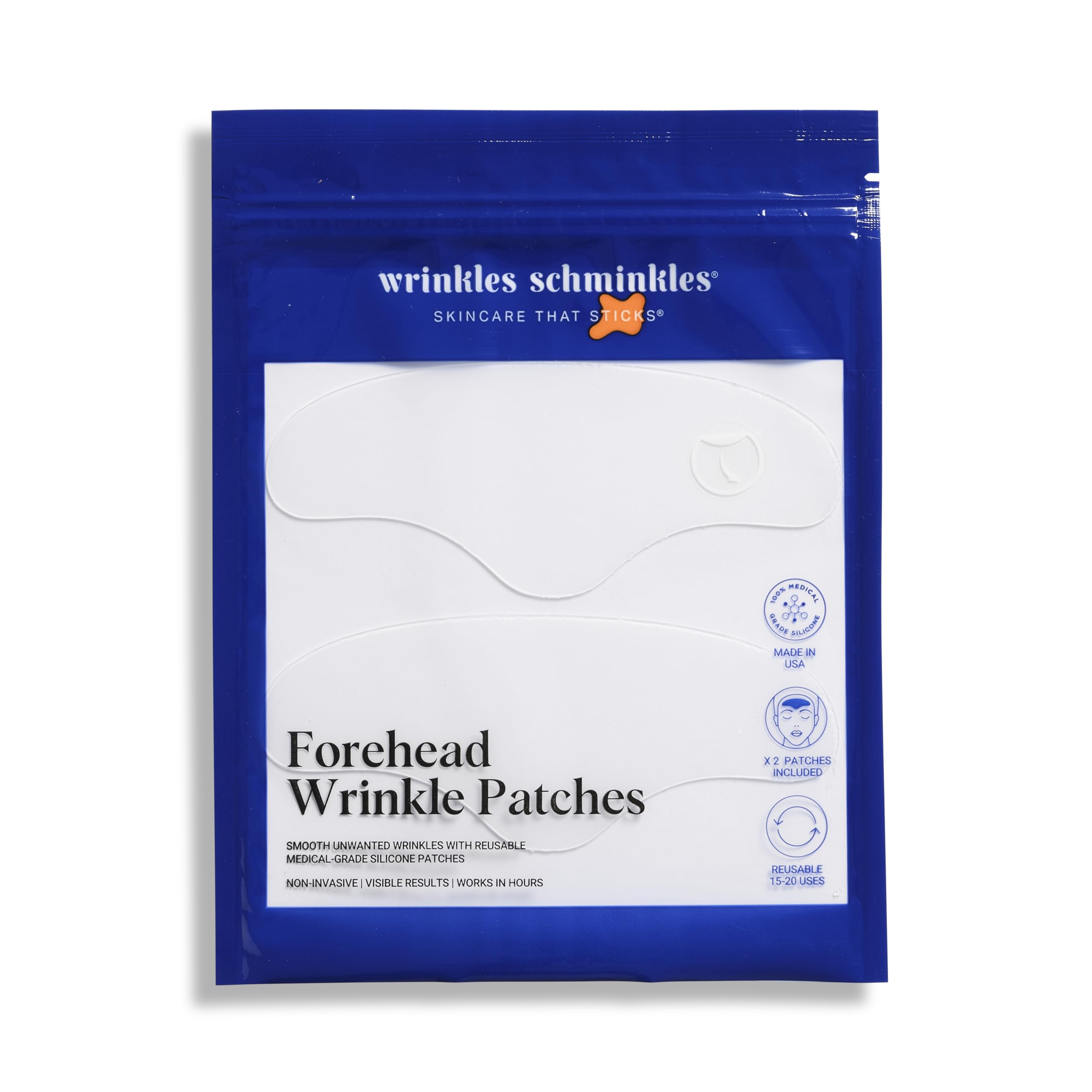 Parche frontal reutilizable Wrinkles Schminkles para suavizar líneas de expresión nocturnas.