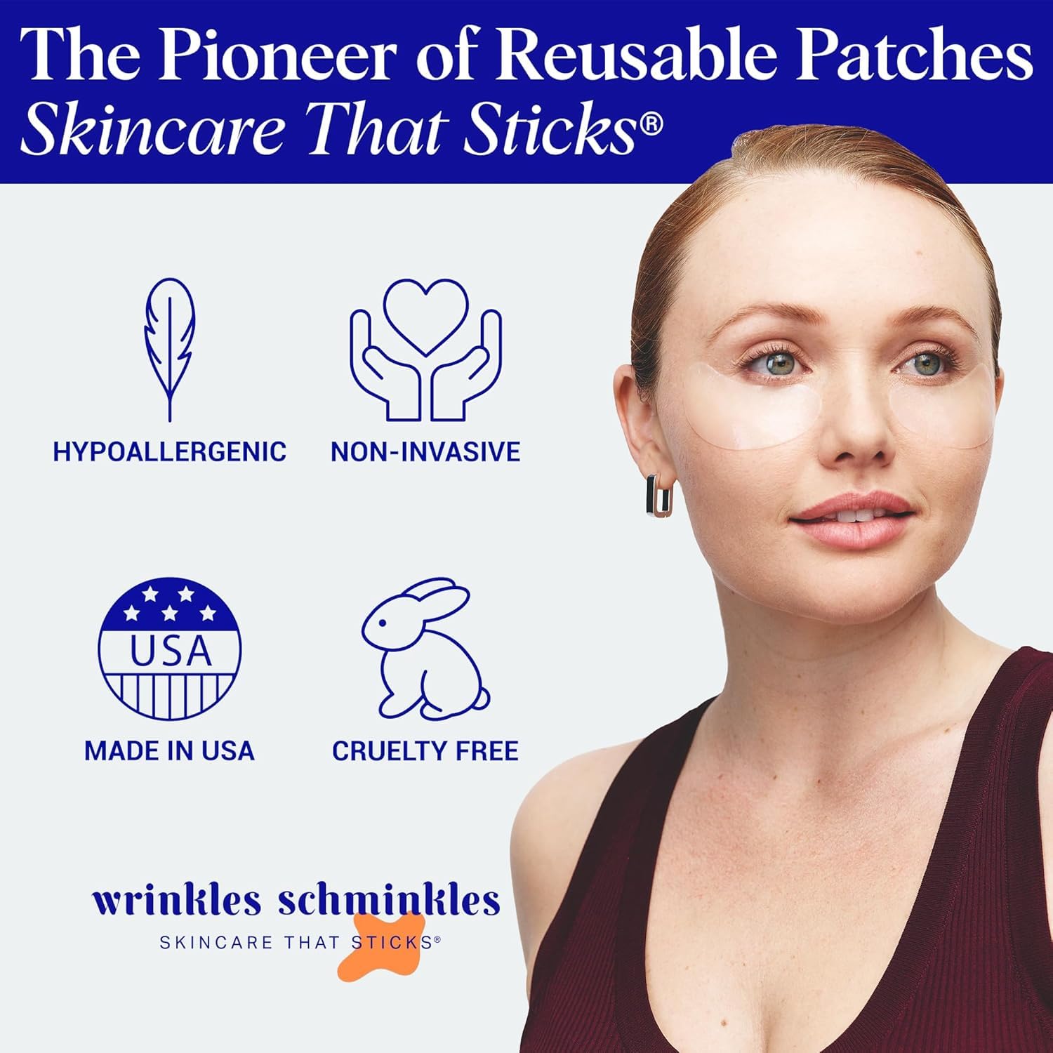 Wrinkles Schminkles parche ocular para uso durante el sueño y relajación ocular