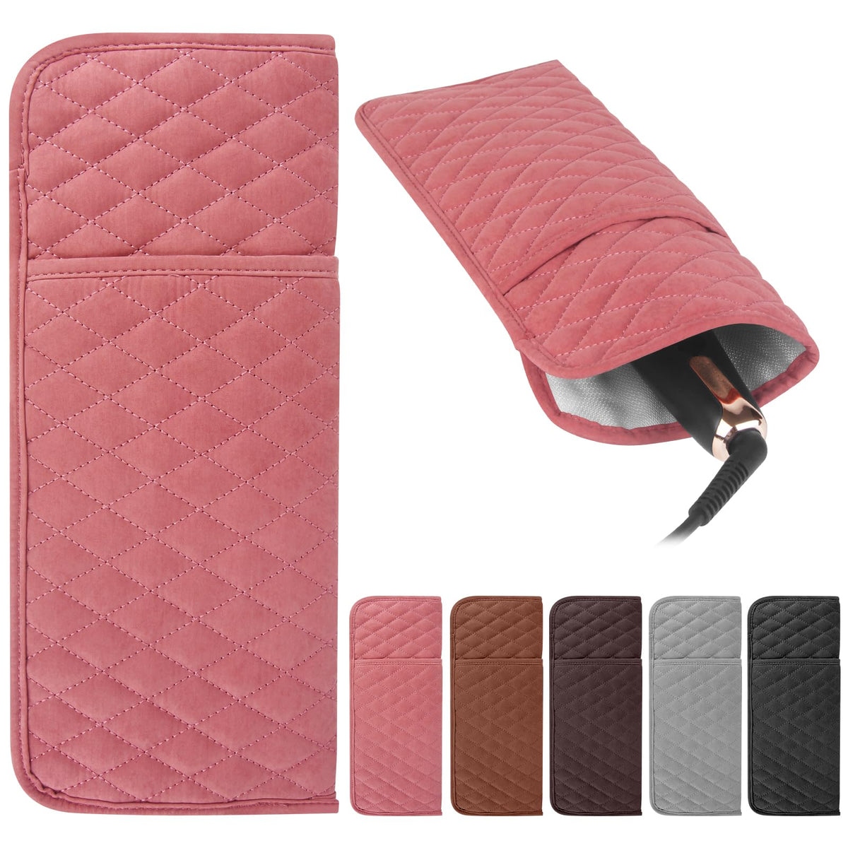 WRORUNER bolsa herramientas cabello, tamaño 13.8 x 5.5 pulgadas, ideal para viaje.