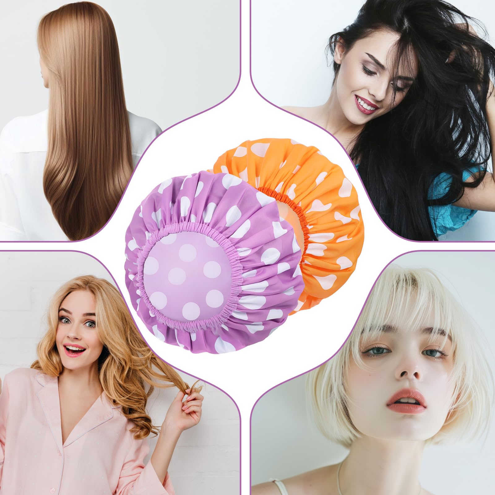 Conjunto WSICSE incluye dos gomas para cabello largo para sujetar mechones.