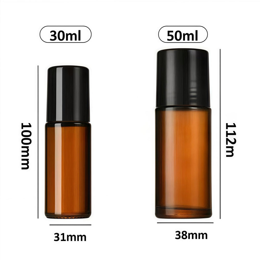 WsjiaboFux envase vidrio rodillo 50ml para perfumes, uso portátil.