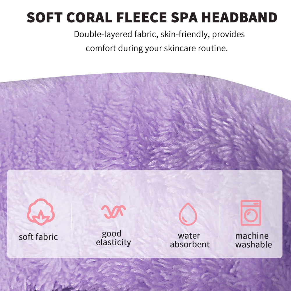 WSYUB banda cabello microfibra suave, ideal para lavado facial y maquillaje.