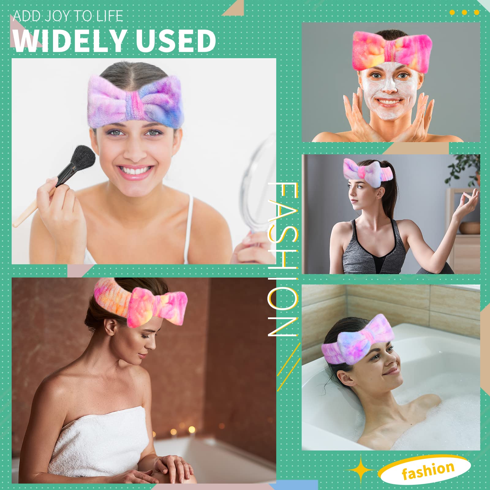 WSYUB cinta-cabeza para fiesta de niñas, colores divertidos para looks de ocasión