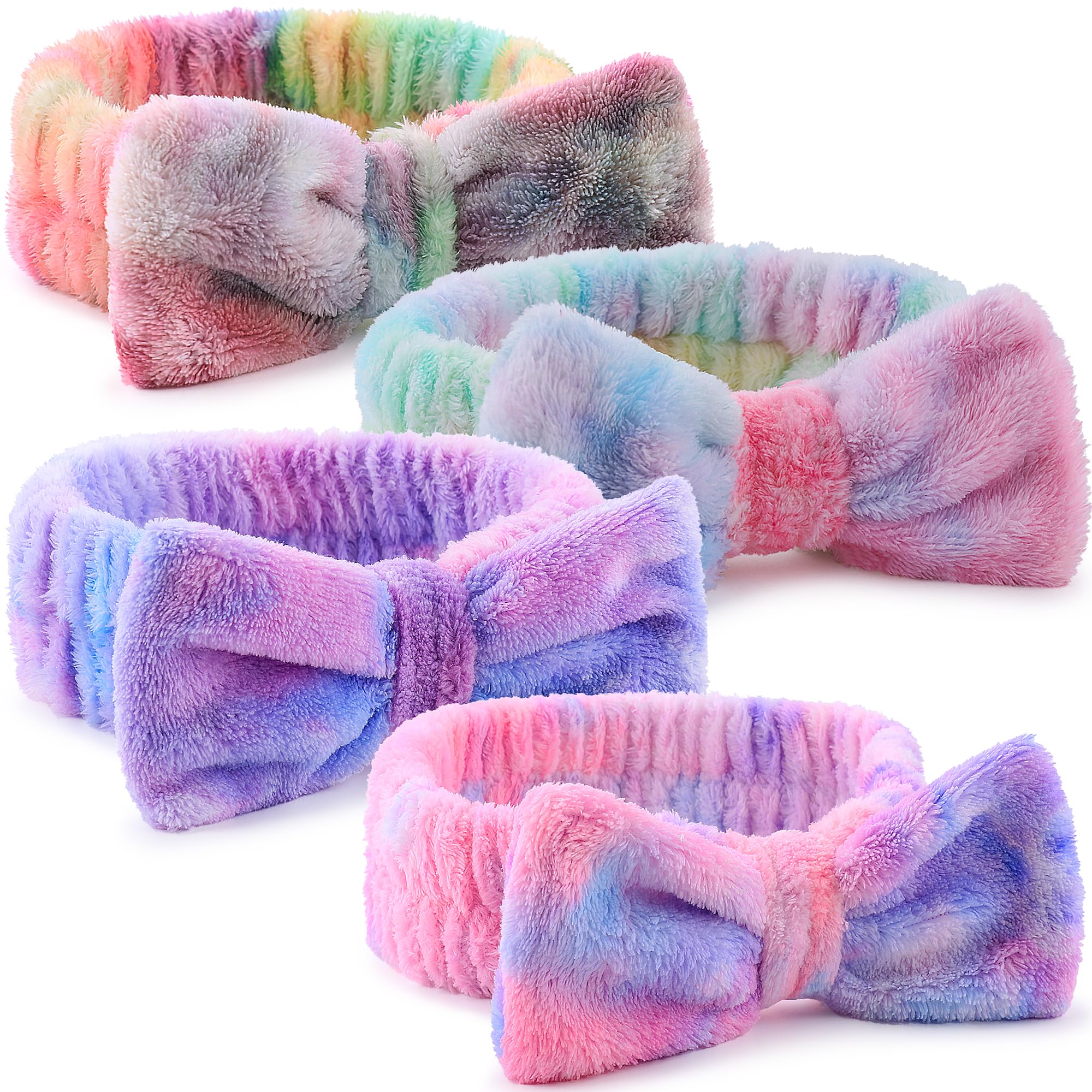 Diadema WSYUB de colores degradados mantiene el rostro libre de pelos para maquillaje.