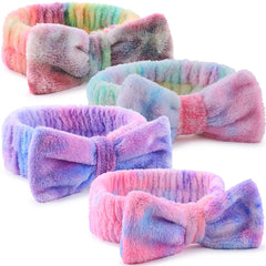 Diadema WSYUB de colores degradados mantiene el rostro libre de pelos para maquillaje.