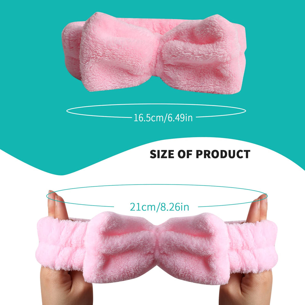 WSYUB diadema spa color rosa, suave y absorbente para secado rápido