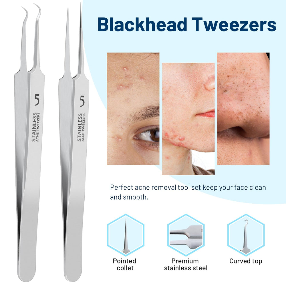 Pinzas WSYUB para pelos encarnados en cejas con agarre suave.