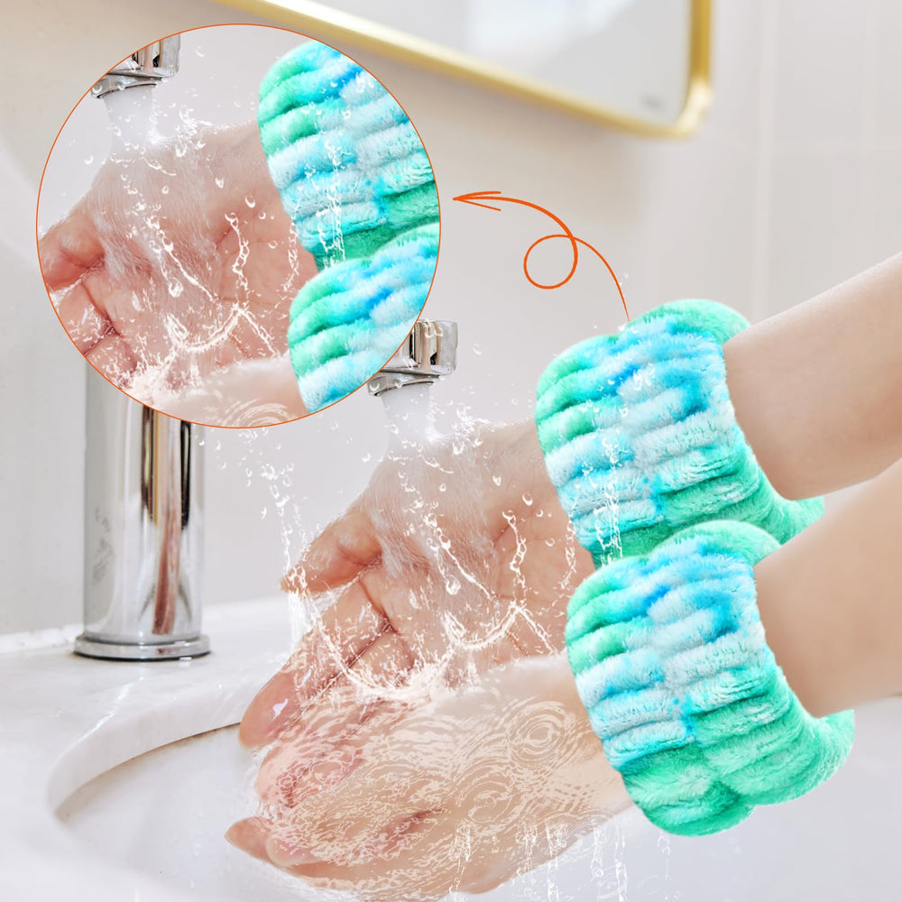 Pulseras Wteehn para lavado facial protegen mangas durante la rutina
