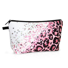 Bolso de maquillaje Wteehn para viaje con estampado doble cara, colores vivos.