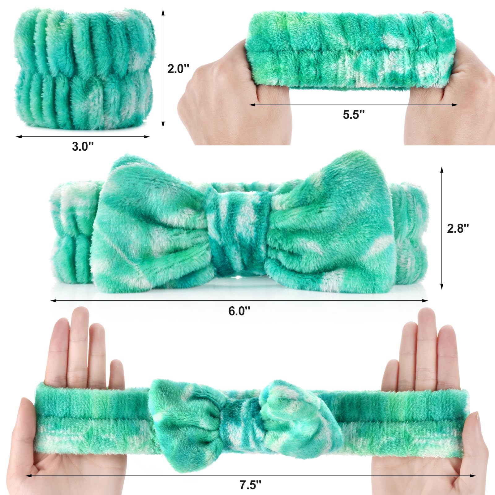 Munecas Wteehn para lavado facial absorben agua y evitan salpicaduras.