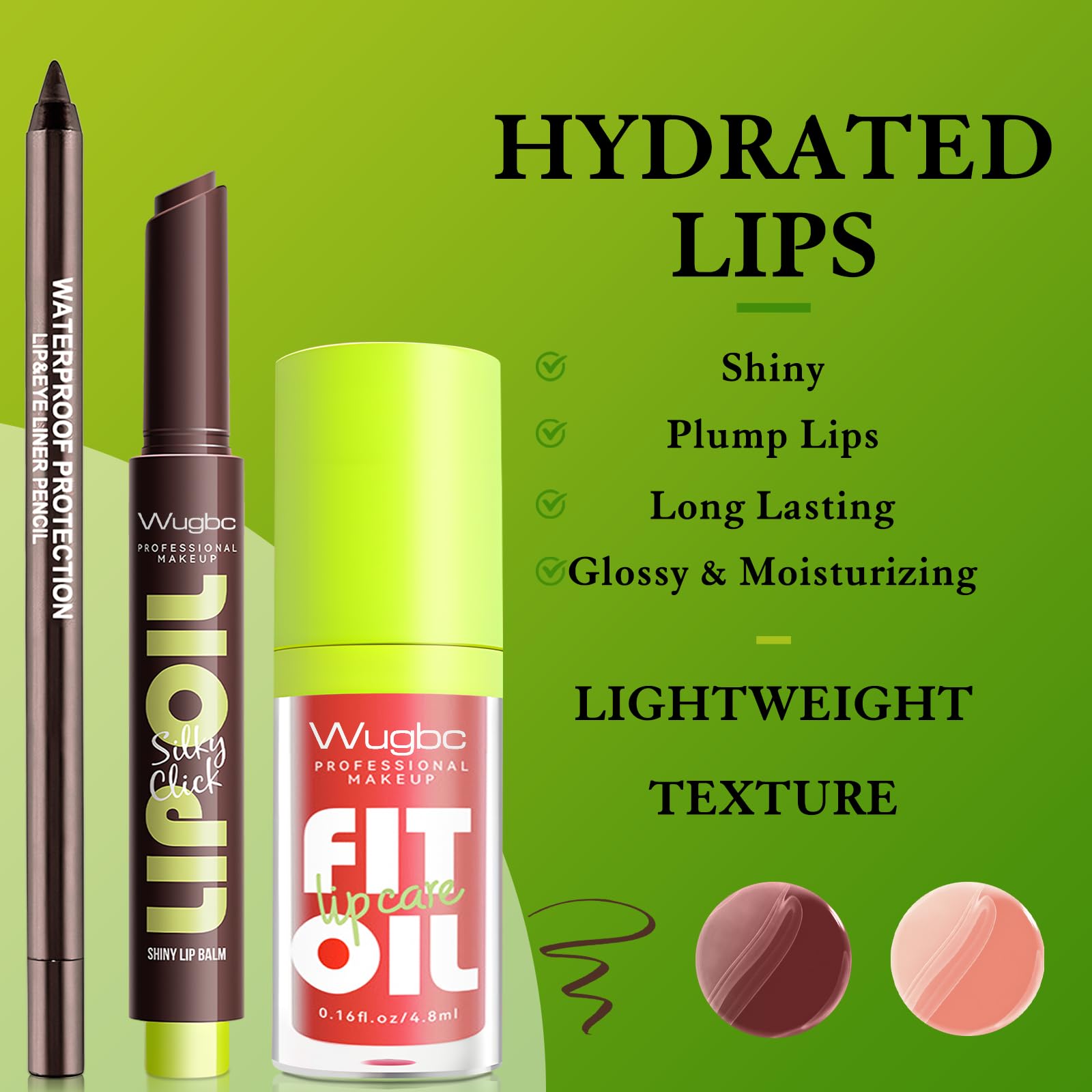 Bálsamo labial hidratante Wugbc para labios suaves y jugosos todo el día