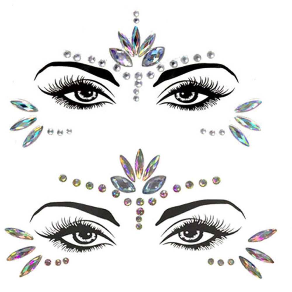 Gemas faciales WUIOS Sirena: pegatinas para un look deslumbrante en fiestas