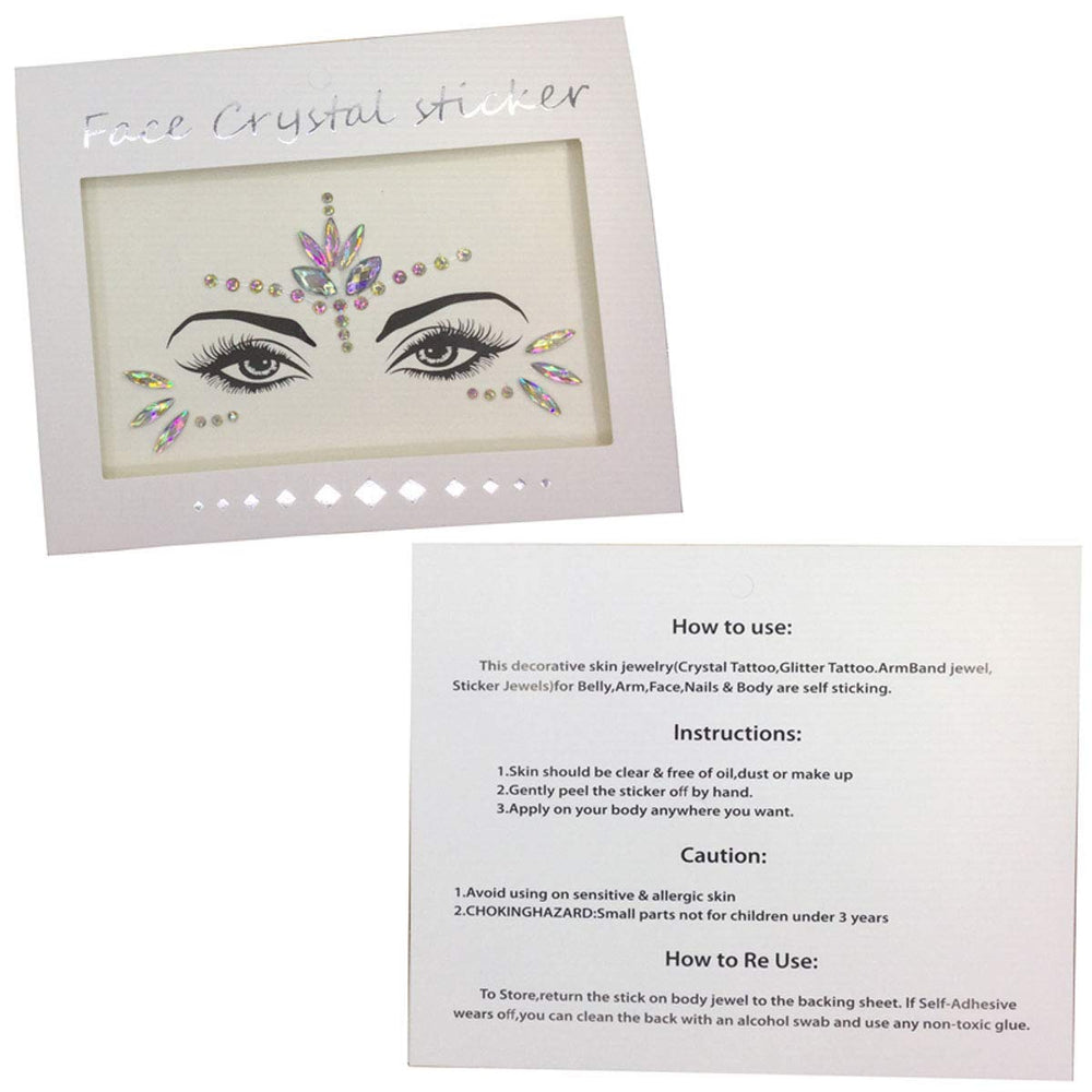 Gemas adhesivas WUIOS para ojos y cara, efecto glam rápido