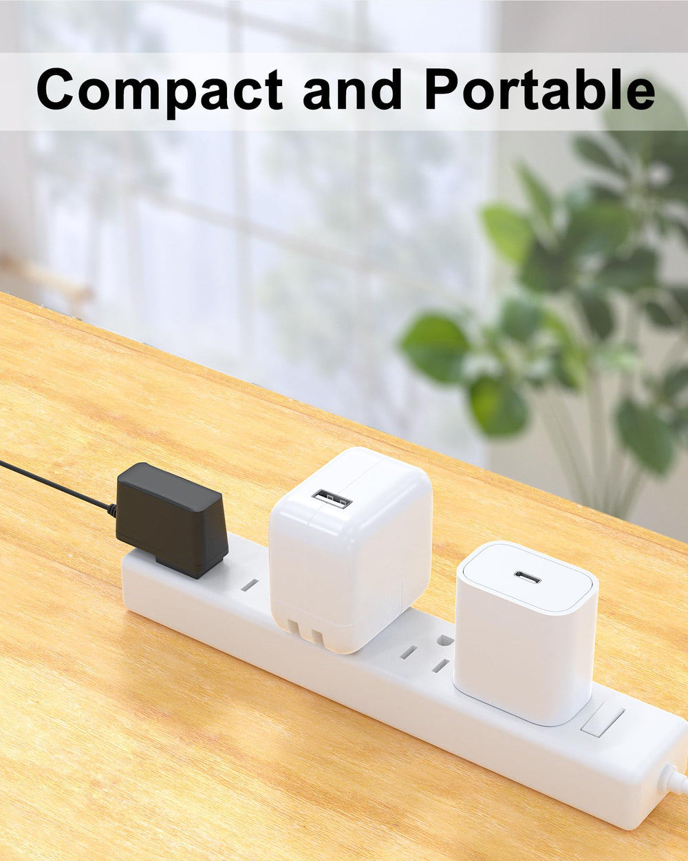 Ideal para viaje: cargador Braun WUKUR compacto y cable de 1,8 m