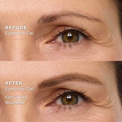 Fibras tipo cabello de WUNDERBROW rellenan cejas con volumen visible.