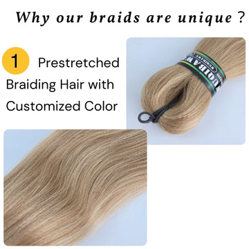 Wuqibawu cabello preestirado para trenzas, ahorro de tiempo y control.