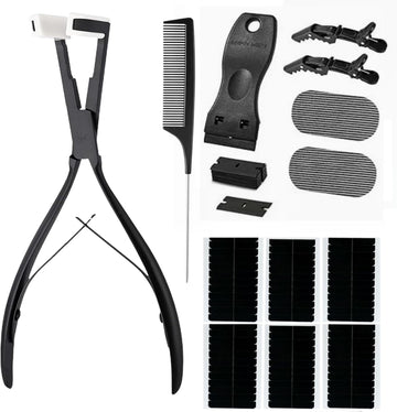 Pinzas de sellado wxfhtda para extensiones de cinta ofrecen precisión al colocarlas.