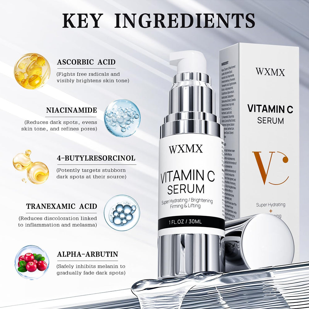 Goutte de WXMX Super C en application matinale et nocturne, absorption rapide.