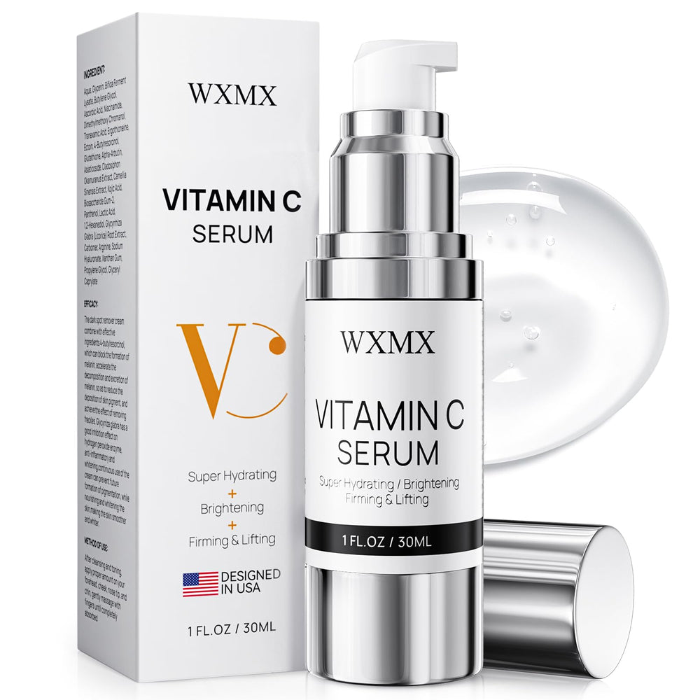 Sérum WXMX Super C dans sa bouteille, hydratation profonde pour peau mature.
