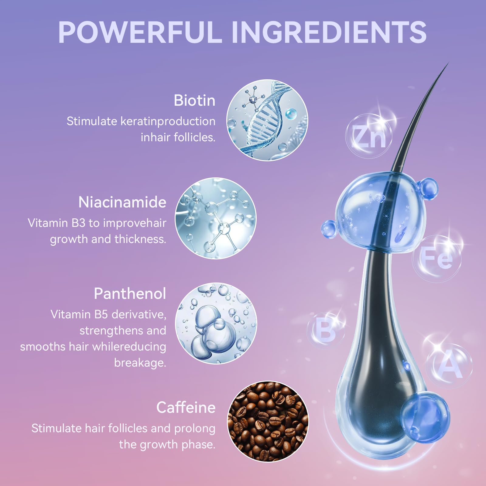 WXMX W-Regrow Pro: ingredientes multi-herba para nutrir el cuero cabelludo