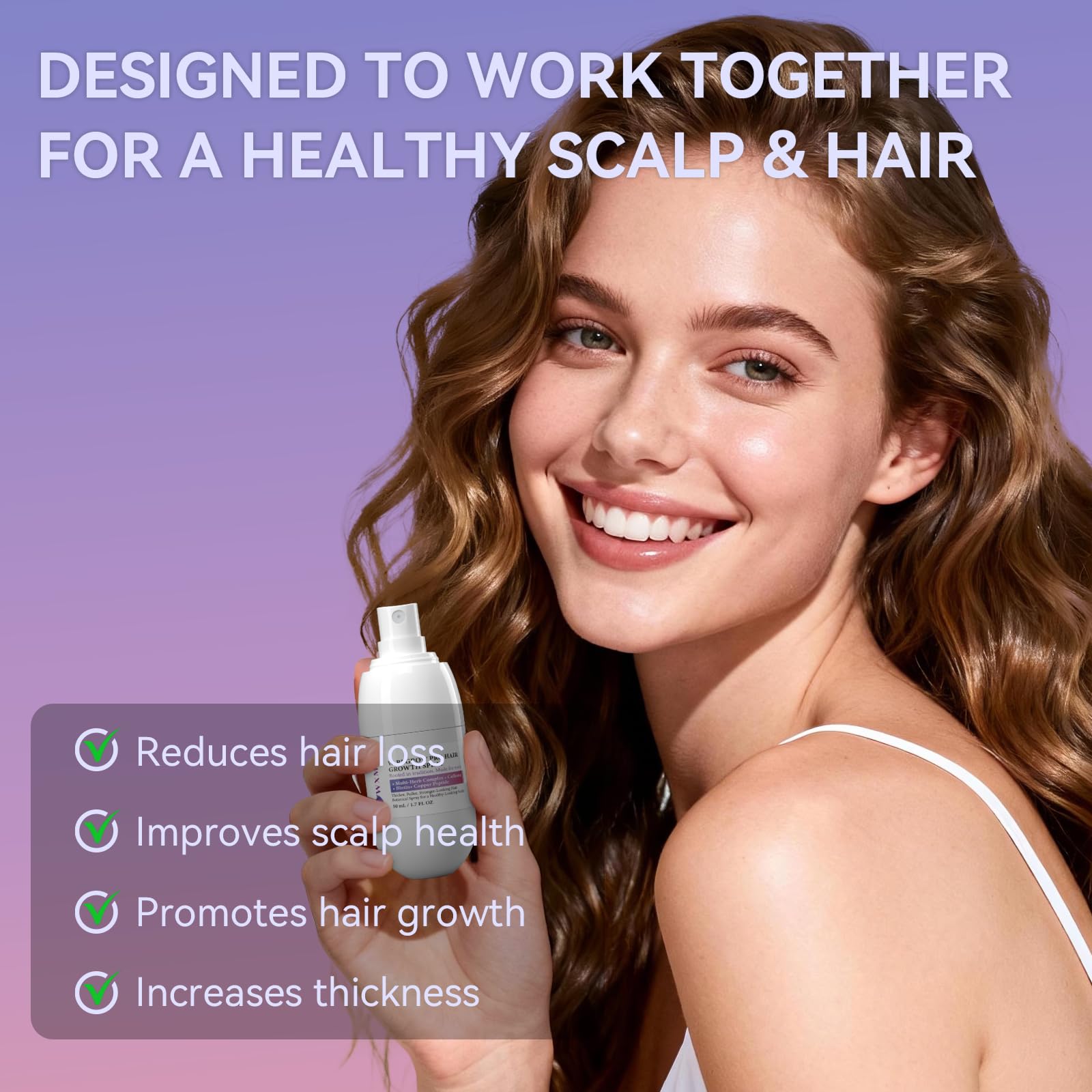 WXMX W-Regrow Pro: fórmula ligera no grasa que no engrasa el cabello