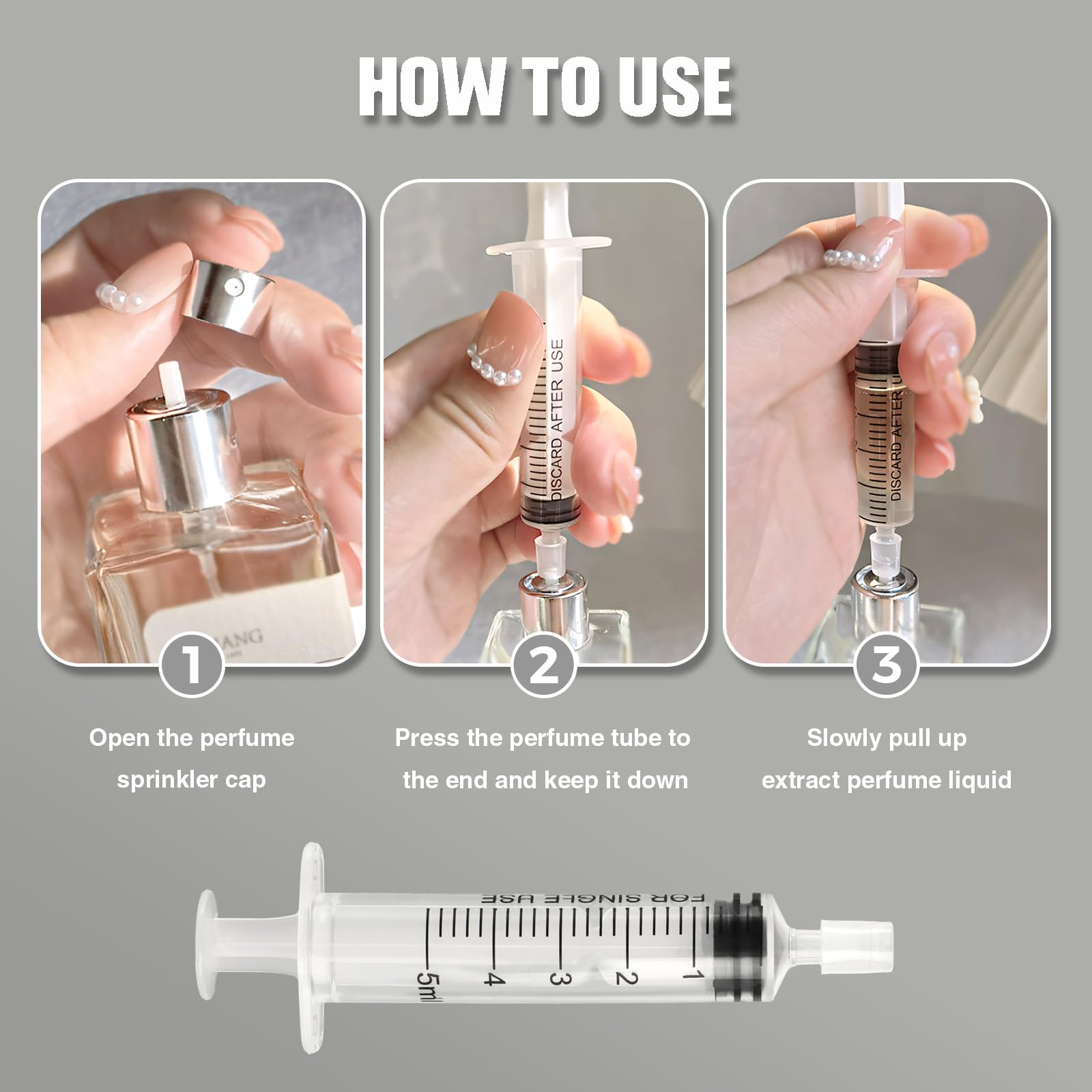 Adaptador de extracción WXS-CHALL para perfumes, evita derrames