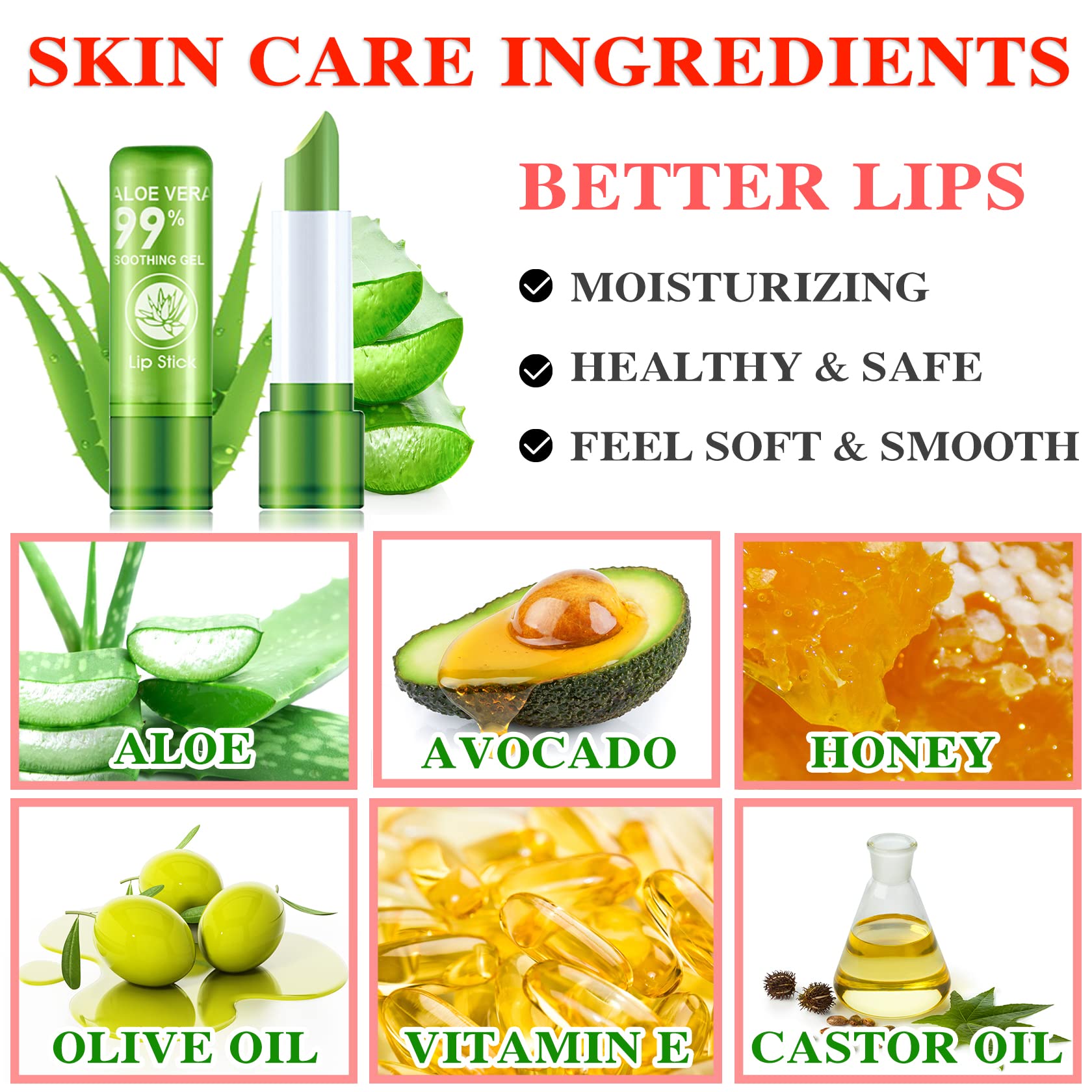 WYBLZPXZ labial aloe vera textura cremosa para uso diario