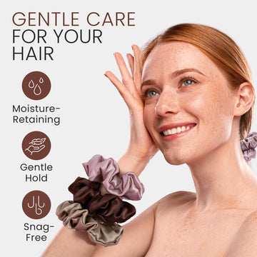 Wycare coletas de seda rosa: comodidad duradera para cabello rizado durante el sueño.