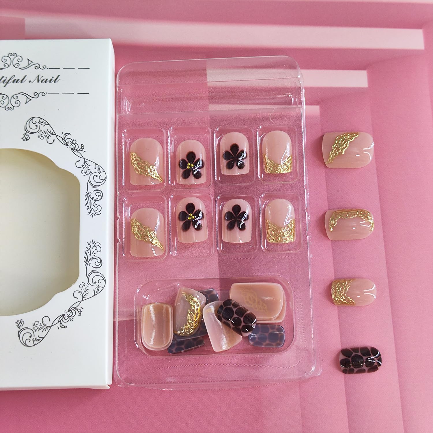 Uñas WYFHDT reutilizables, acabado dorado para cambiar de estilo fácilmente