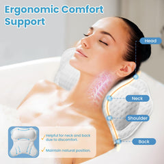 Almohada WYGOMES de baño con tejido 4D para mayor suavidad.