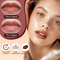 wyihg Honey Lipstick Tinted Lip Balm swatch showing natural color blend.