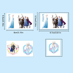 Caja de 100 hojas de tatuajes WYKDAG Frozen para fiestas y regalos.