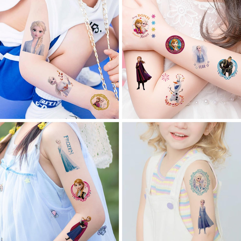Tatuajes WYKDAG Frozen seguros para la piel y uso infantil.