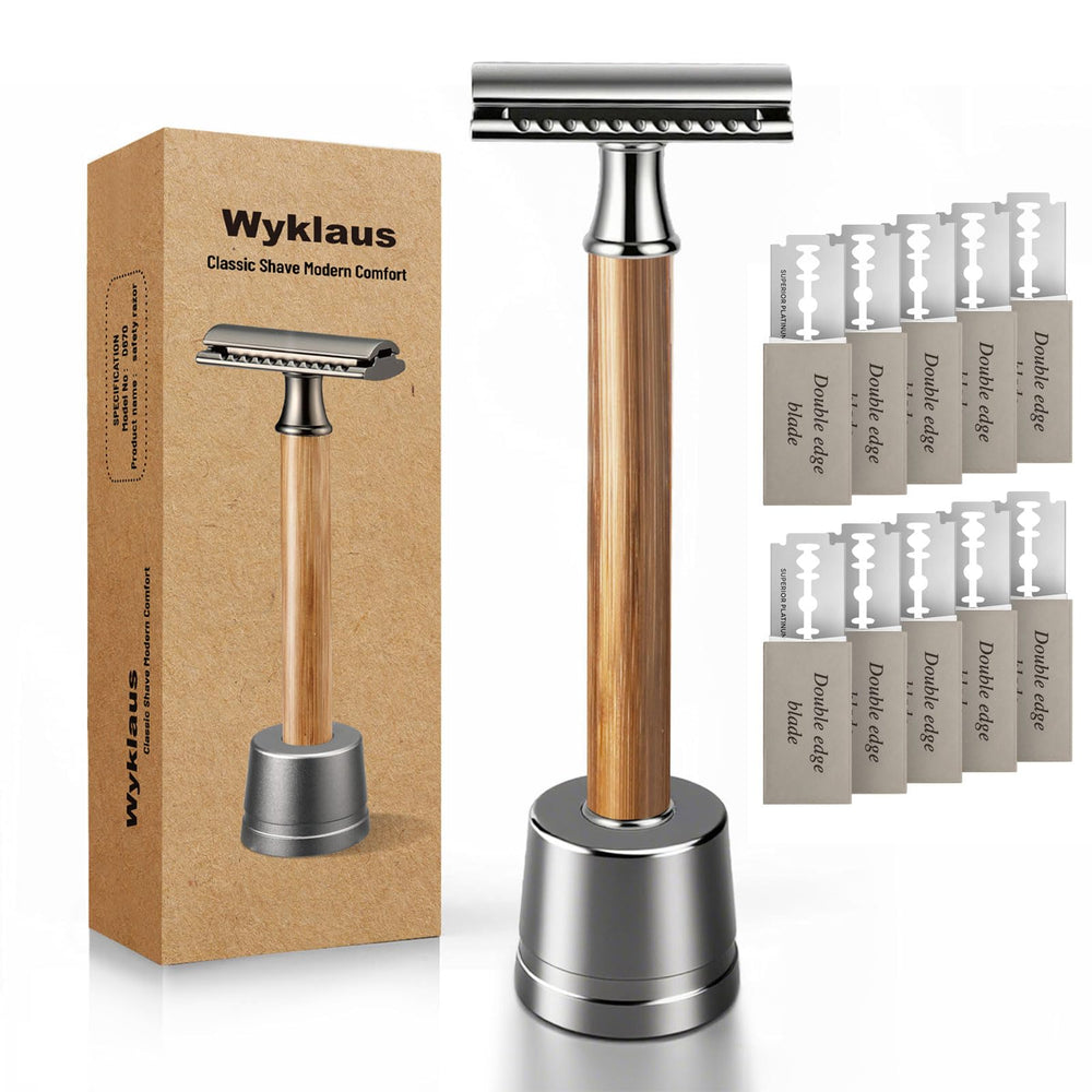 Rasuradora Wyklaus con cabeza de zinc para un afeitado preciso.