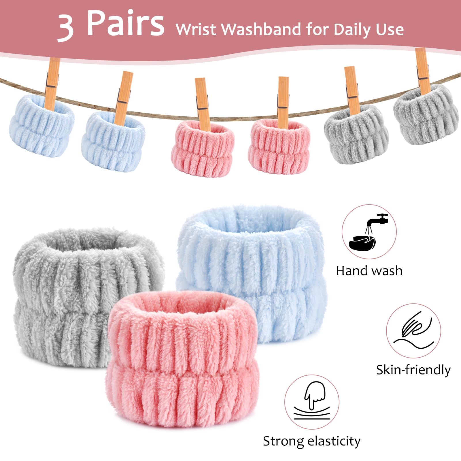 Wykodra pulseras para spa en casa protegen mangas durante tratamientos