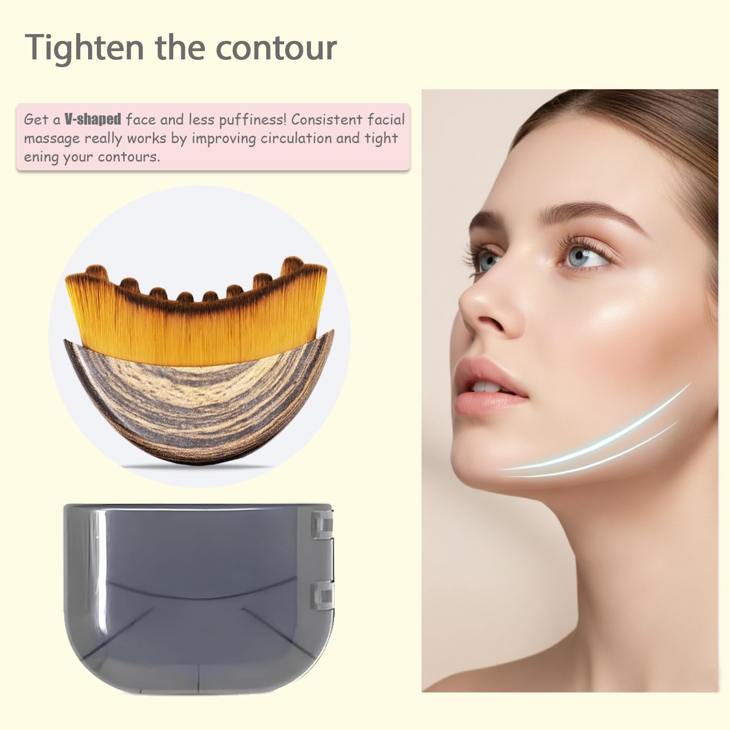 XALVRIONIX drenaje linfático facial, diseño ergonómico para masaje suave.