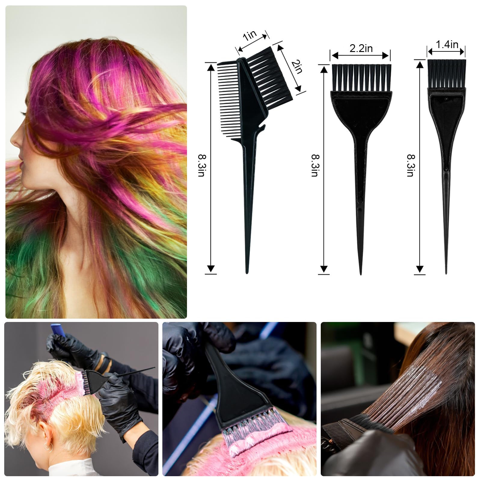 Xarchy pinzas para cabello mantienen secciones limpias durante la coloración.