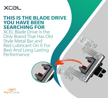 XCEL guía de hoja con barra metálica y lubricante central para mayor durabilidad.
