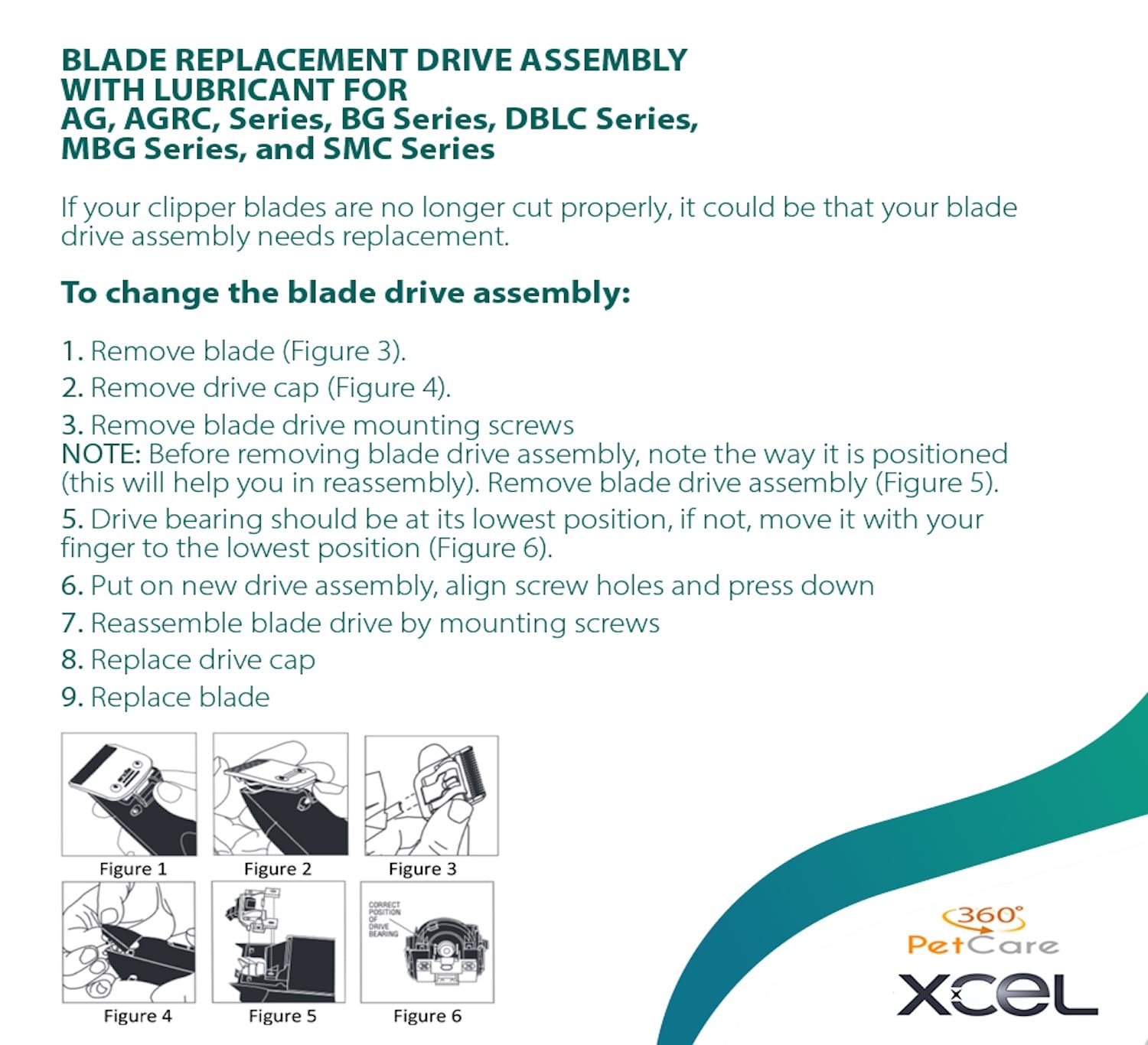 XCEL guía de hoja para recortadoras BG ofrece durabilidad diaria.