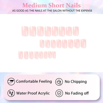 XCREANDO uñas pegadas con adhesivo, longitud media, aplicación rápida.