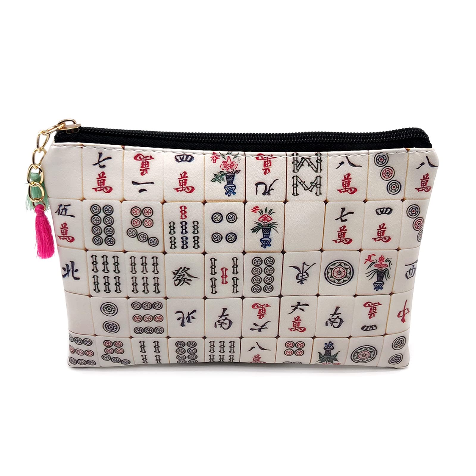 XDMXY bolsa cosméticos pequeña con borla, ideal para viajar y organizar maquillaje